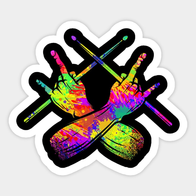 Drummer, Drummer, Drumsticks, Rock Sticker by yangho